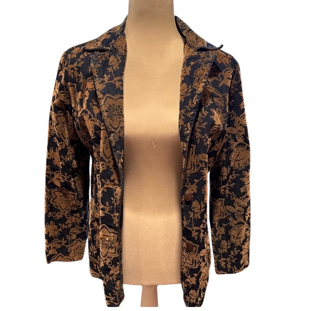 Billblass Women’s Tapestry Try jacket size small blue and taupe
